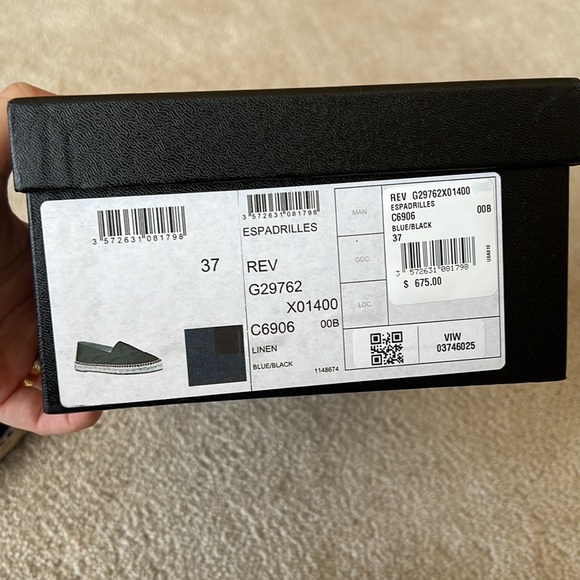 Authentic chanel espadrilles linen in blue/blk color - Picture 5 of 5